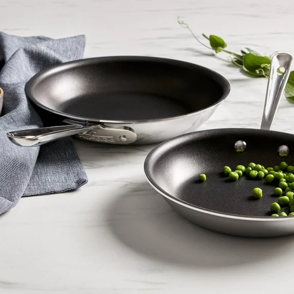 All-Clad D3® Triply Stainless-Steel Pro Nonstick Fry Pan, Set of 2
