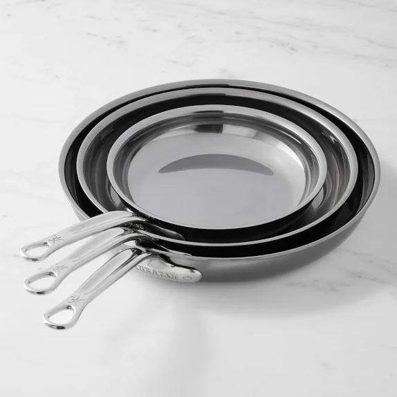 Hestan NanoBond® Titanium Stainless-Steel Fry Pan, Set of 3