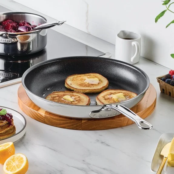 Hestan ProBond Luxe Professional Clad Stainless-Steel TITUM Nonstick Skillets