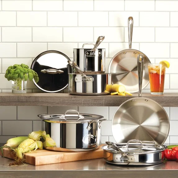 All-Clad D3® Tri-Ply Stainless-Steel Fry Pans