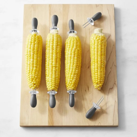 Williams Sonoma Interlocking Corn Cobb Holders, Set of 4