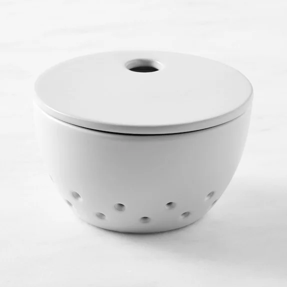 Hold Everything Ceramic Garlic Keeper with Grater Plate